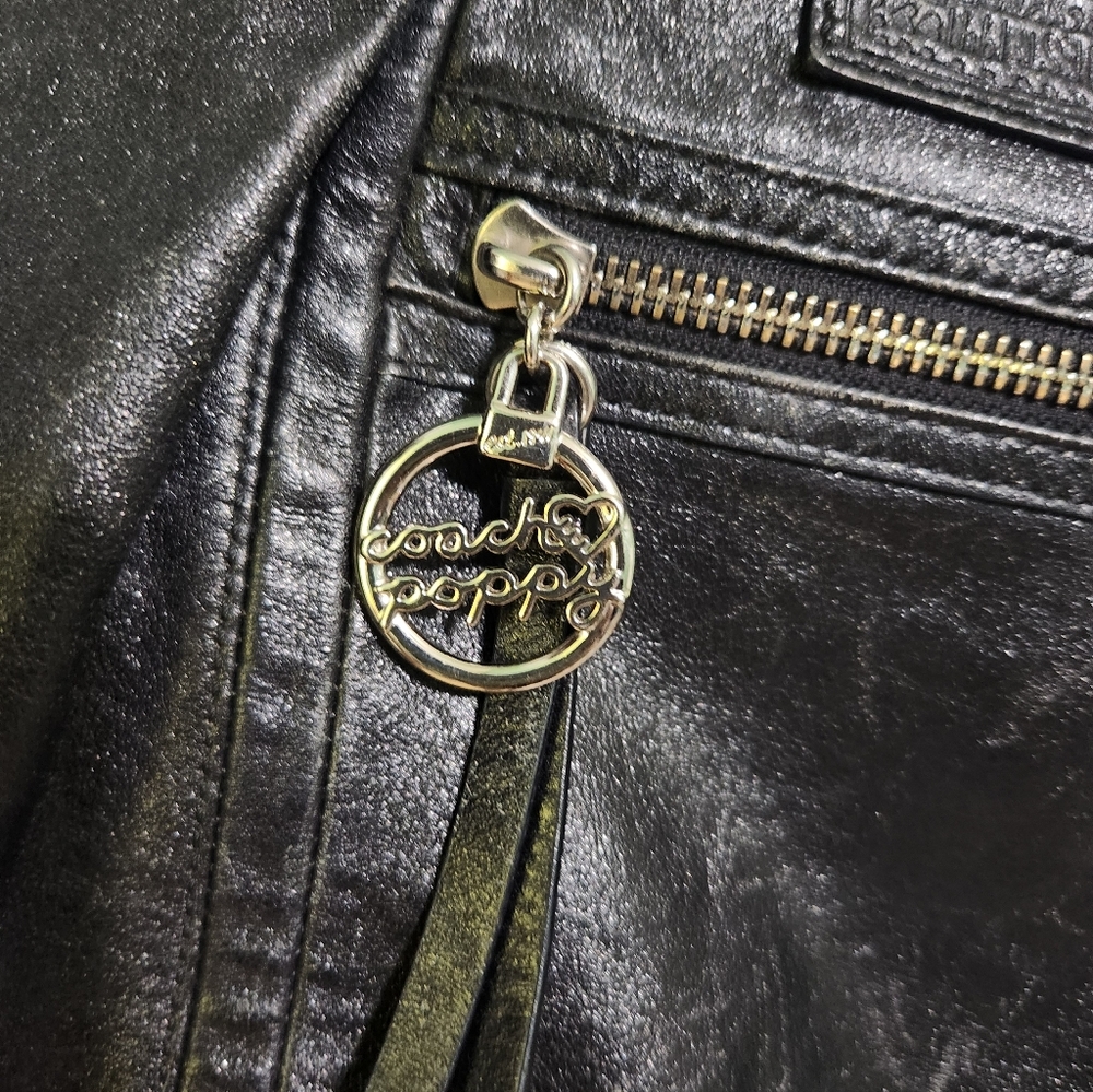 Coach Poppy Black Shimmer Convertible Crossbody - Picture 3 of 16